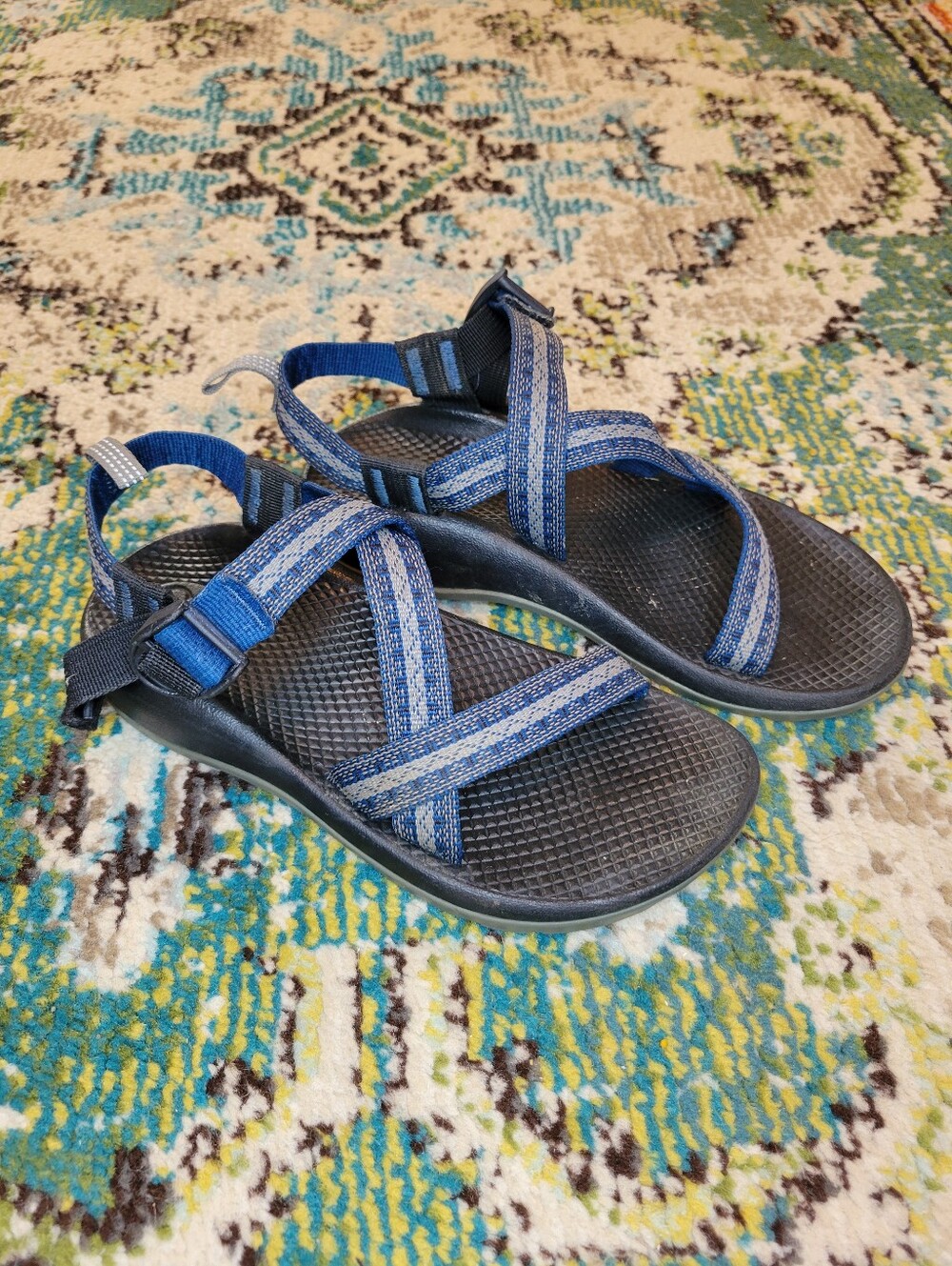 Chaco Z/1 Classic Blue Adjustable Strap Hiking Water Sandals, Size Kids 4